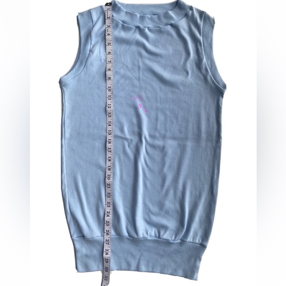 NEW American Apparel Baby Blue Sleeveless Knit Dress Medium - Picture 1 of 7